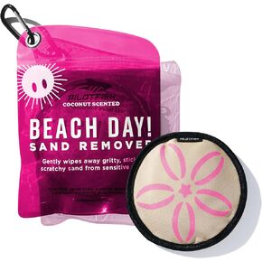 Pilotfish Beach Essentials Sand Remover Bag, Gentle Skin-Friendly Formula with 7 Natural Ingredients, Free of Talc and Fragrance, Sand Removal Beach Accessories, Must Haves, Gifts for Women in Kuwait