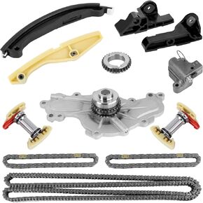 مجموعة سلسلة التوقيت مع مضخة مياه - متوافقة مع 2013-2017 Ford Edge Explorer Flex Police Interceptor Sedan Utility Taurus، من أجل Lincoln MKS MKX 3.5 3.7L استبدال BL3Z-6268-A، AT4Z-6268-A in Kuwait