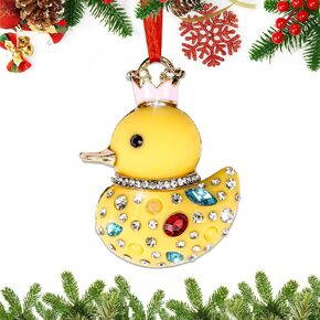 Yellow Duck Christmas Ornaments for Kids 2024 Rubber Duck Ornaments for Christmas Tree Christmas Ducky Baby Decorations Ornaments Christmas Keepsake Gifts for Girls Boys Daughter Son