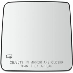 Rearview Mirror Glass with Backing Plate Heated, Power Heated Left Driver Side Mirror Glass, Compatible with Jeep Gladiator 2020-2021 Compatible with Jeep Wrangler 2018-2021, Front, Left