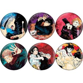 6PCS Cool Anime Button Pins Parents