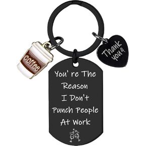Cool Coworkers Keychain Appreciation Gifts - Thank You Gift for Colleague, Funny Inspirational Keyrings for Women Men