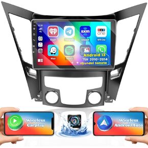 4+64GB Android Car Stereo for Hyundai Sonata 2010-2015 with Wireless Carplay Android Auto, Fuluku 8 Core 9" Touch Screen Radio Dash Kit GPS Navigation WiFi Bluetooth 5.0 SWC Mic Backup Camera