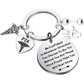 LQRI PTA Keychain Physical Therapist Assistant Gifts PTA Graduation Physical Therapy Jewelry PTA Student Graduation Gift