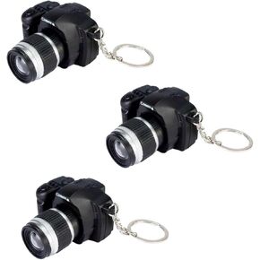 3Pcs Camera Keychain with Sound, Key Ring Decor Bag Wallet Pendant, Mini Camera Design Keychain Cute Novelty Ring, Key Chain Pendant Creative Gift Key Chain Decorative, Cameras, Car Keychain