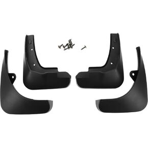 Motoforti Mud Flap Splash Guard Mud Guard for Audi A3 Hatchback 2007-2013 Plastic W/Mount Accessories Black