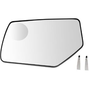 TRQ Left Mirror Glass Compatible with 2015-2020 Chevrolet Suburban Tahoe GMC Yukon Yukon XL