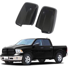 YoungerCar Gloss Black Mirror Cover for 2009-2018 Dodge Ram 1500/2010-2017 Ram 2500 3500 No Turn Signal