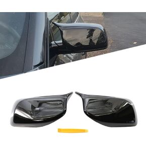 Carbon Fiber Look M Style Side Wing Mirror Cover Caps Compatible with BMW 5 Series E60 E61 E63 E64 2003-2007 Pre-Lci