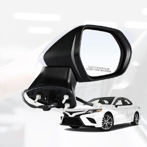 Passenger Side Mirror Replacement For Toyota Camry (2018 2019 2020 2021 2022) - Non-Heated Manual Folding without turn signals without Blind White Right Side Mirror Replacement - 8794006800(3Pins)