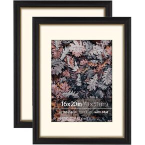 8x8 Black Vintage Neutral Picture Frame, Hand Painted Solid Wood Profile and Antique Metallic Gold Foil Border, Creamy Museum Archival Matted for 5x5, Gold Inner in Saudi Arabia