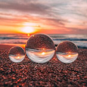 EMART Crystal Ball for Photography 3 Pack, Props Decoration, K9 Crystal Lens Ball Suitable for Gazing Divination, Feng Shui, Fortune Telling, Meditation Divination(3 Pack, 60/80/100mm)
