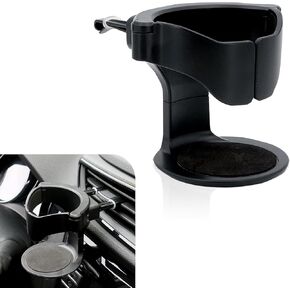 1 PC Car Horizontal Blade Air Conditioner Vent Cup Holder, 3.74" x 3.14" Portable ABS Adjustable Support Rod Load-Bearing Non-Slip Ashtray Holder, Repair Modification Accessory (Black)