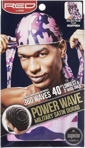 Red by Kiss Power Wave Military Satin Durag 360 Camo Pink HDUPPM06 in Saudi Arabia