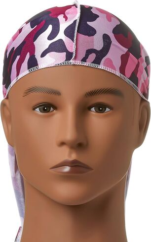 Red by Kiss Power Wave Military Satin Durag 360 Camo Pink HDUPPM06 in Saudi Arabia