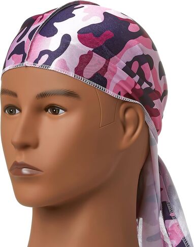 Red by Kiss Power Wave Military Satin Durag 360 Camo Pink HDUPPM06 in Saudi Arabia