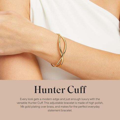 سوار Rocksbox Hunter Cuff - سوار قابل للتعديل للنساء - مجوهرات عالية الجودة in Saudi Arabia