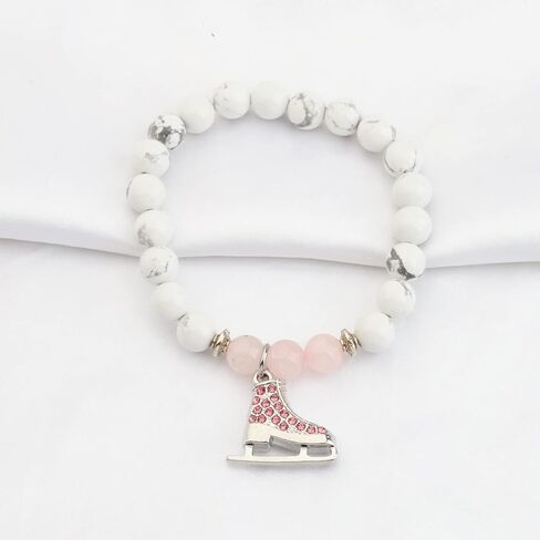 BNQL Figure Skating Bracelet Ice Skater Gifts Ice Skating Charm Bracelet Figure Skating Gifts for Girls Women Ice Skating Jewelry in Kuwait