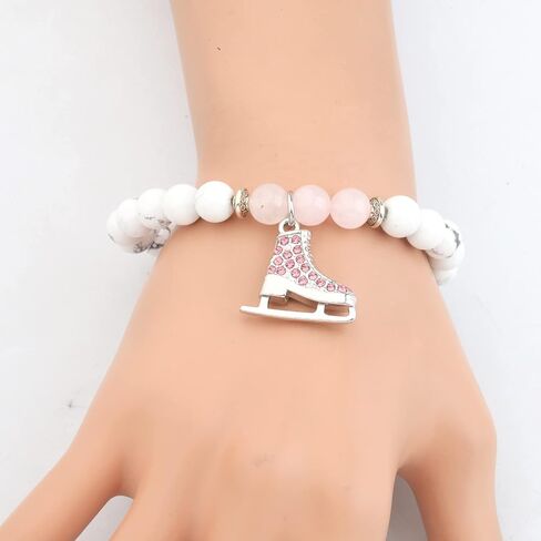 BNQL Figure Skating Bracelet Ice Skater Gifts Ice Skating Charm Bracelet Figure Skating Gifts for Girls Women Ice Skating Jewelry in Kuwait