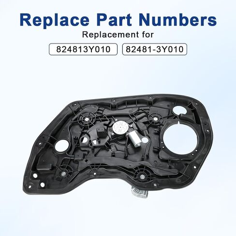 منظم نوافذ الطاقة لجانب الراكب الأمامي الأيمن مع مجموعة محرك ثنائية الدبوس ولوحة باب داخلية متوافقة مع Hyundai Elantra 2011-2016 لاستبدال 824813Y010 82481-3Y010 in Kuwait