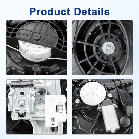 منظم نوافذ الطاقة لجانب الراكب الأمامي الأيمن مع مجموعة محرك ثنائية الدبوس ولوحة باب داخلية متوافقة مع Hyundai Elantra 2011-2016 لاستبدال 824813Y010 82481-3Y010 in Kuwait