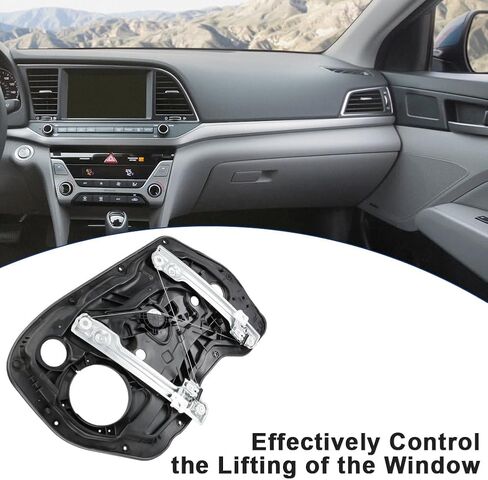 منظم نوافذ الطاقة لجانب الراكب الأمامي الأيمن مع مجموعة محرك ثنائية الدبوس ولوحة باب داخلية متوافقة مع Hyundai Elantra 2011-2016 لاستبدال 824813Y010 82481-3Y010 in Kuwait