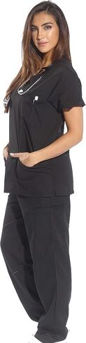 Just Love Women's Six Pocket Medical Scrubs Set (V-Neck with Cargo Pant) in Kuwait