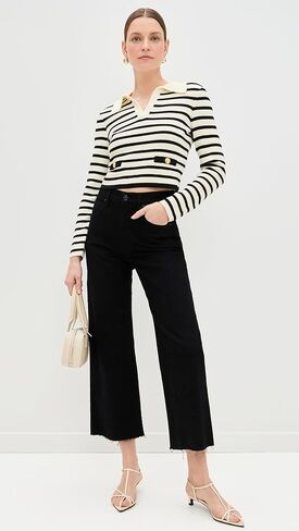 endless rose Women's Striped Knit Collared Sweater in Saudi Arabia