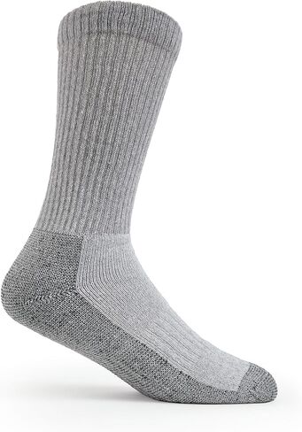 Fruit of the Loom Work Socks for Men - Cotton Crew Socks 5 Pack - Thick Cushioned Boot Socks, Heavy Duty, Shoe Size 6-12 in Kuwait