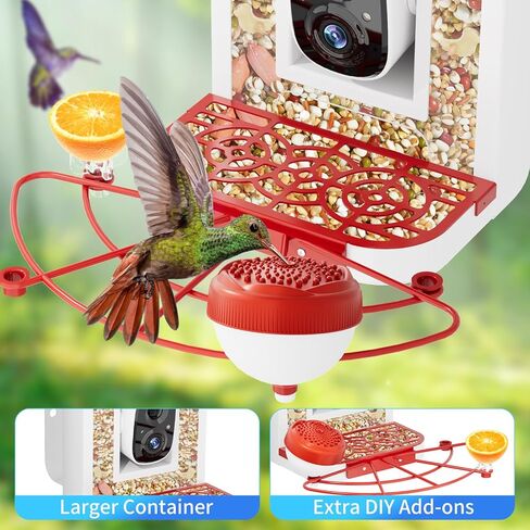 وحدة تغذية الطيور الذكية بتقنية الذكاء الاصطناعي مع كاميرا تعمل بالطاقة الشمسية، وحدة تغذية الطيور Camii المزودة بكاميرا عالية الدقة 2K، تلتقط كل طائر وتأتي وتعرف على أكثر من 10000 نوع من الطيور، ومقاطع فيديو الطيور على متجر السحابة ومراقبة الطيور على اله in Kuwait