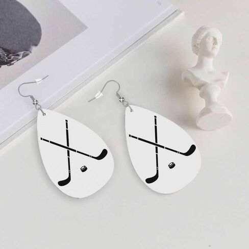 Earrings for Women Teardrop Dangle Faux Leather Earrings Holiday Earrings in Kuwait