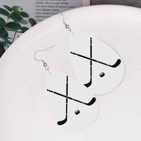 Earrings for Women Teardrop Dangle Faux Leather Earrings Holiday Earrings in Kuwait