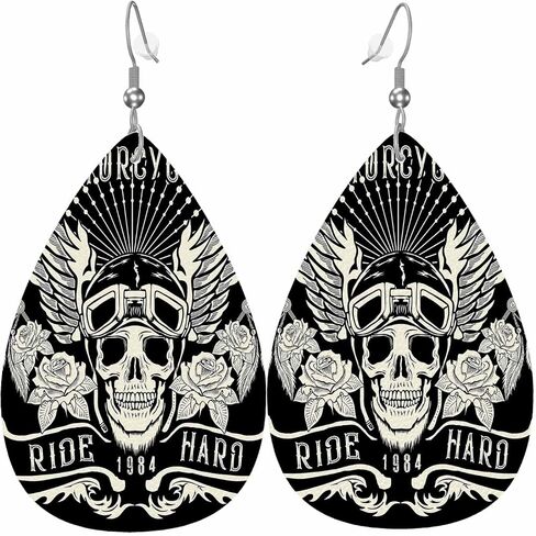 Earrings for Women Teardrop Dangle Faux Leather Earrings Holiday Earrings in Kuwait