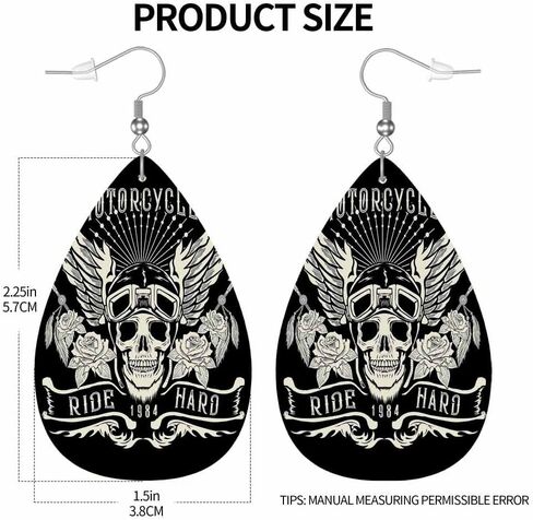 Earrings for Women Teardrop Dangle Faux Leather Earrings Holiday Earrings in Kuwait
