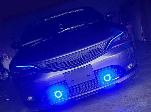 زوج واحد من iJDMTOY باللون الأزرق الفائق 40-SMD LED خاتم على شكل هالة أغطية عيون الملاك لتخصيص ضوء الضباب أو تحديث الضوء للاستخدام بنفسك in Kuwait