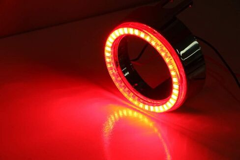 زوج واحد من iJDMTOY باللون الأزرق الفائق 40-SMD LED خاتم على شكل هالة أغطية عيون الملاك لتخصيص ضوء الضباب أو تحديث الضوء للاستخدام بنفسك in Kuwait
