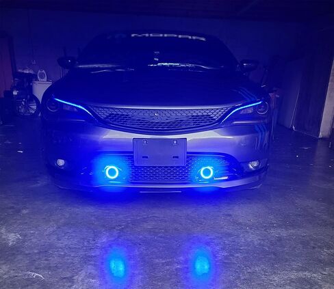 زوج واحد من iJDMTOY باللون الأزرق الفائق 40-SMD LED خاتم على شكل هالة أغطية عيون الملاك لتخصيص ضوء الضباب أو تحديث الضوء للاستخدام بنفسك in Kuwait
