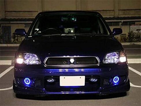 زوج واحد من iJDMTOY باللون الأزرق الفائق 40-SMD LED خاتم على شكل هالة أغطية عيون الملاك لتخصيص ضوء الضباب أو تحديث الضوء للاستخدام بنفسك in Kuwait