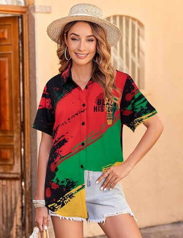 I Am Black History Shirt Women Black History Month T Shirt African American Pride Short Sleeve Tops in Saudi Arabia