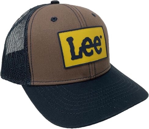 قبعة Lee Classic Logo Patch Colorblock شبكية قابلة للتعديل لسائقي الشاحنات (الولايات المتحدة، ألفا، مقاس واحد، بني/كحلي) in Kuwait