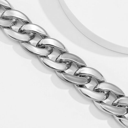 Punk Necklace Acrylic Chunky Chain Cuban Link Chain Hip-Hop Choker Necklaces Jewelry for Women in Saudi Arabia