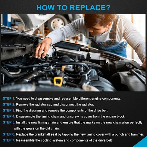 مجموعة سلسلة التوقيت مع مضخة مياه - متوافقة مع 2013-2017 Ford Edge Explorer Flex Police Interceptor Sedan Utility Taurus، من أجل Lincoln MKS MKX 3.5 3.7L استبدال BL3Z-6268-A، AT4Z-6268-A in Kuwait