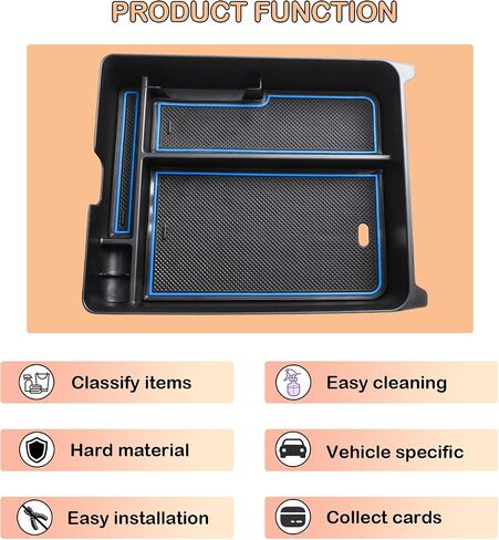 TACOBRO Center Console Organizer for Honda Pilot 2023-2024 2025 / Ridgeline 2024 2025/ Passport 2024 2025 Accessories, Armrest Secondary Storage Box Interior ABS Insert Tray Black in Saudi Arabia