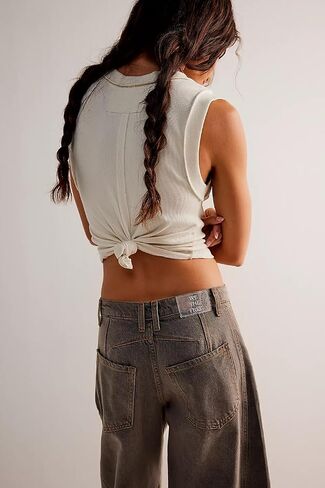 Barrel Jeans Women,Women Mid Rise Barrel Jeans Wide Leg Baggy Trendy Jeans Boyfriend Vintage Denim Pants with Pocket in Saudi Arabia