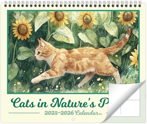 GuassLee Cat Wall Calendar 2024-2025, Vertical Wall Calendar 2024, 18-Months Hanging Art Calendar Jul. 2024 to Dec. 2025, 14 x 23" Monthly Planner Wall with Thick Paper for Office School Home Teacher in Kuwait