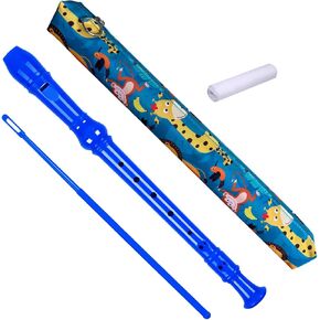 Descant Soprano 8 Hole Recorder with Recorder Case Bag Cleaning Stick, Musical Instruments Flute For Kids and Adults (Purple)