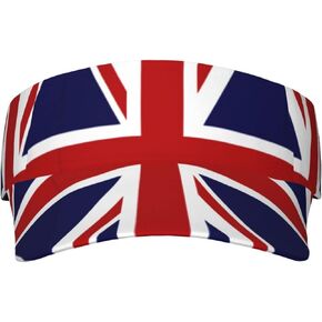 UK British Flag UK British Flag Sport Sun Visor Hats UK Flag Hats Empty Top Baseball Sun Cap for Men and Women