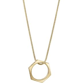 Armani Exchange Men's Gold-Tone Stainless Steel Pendant Necklace (Model: AXG0136710)
