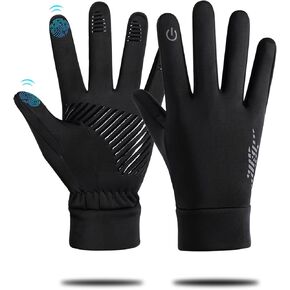 Winter Gloves Men Women - Thermal Windproof Running Touchscreen Gloves, Unisex Warm Anti-Slip Lined Cold Weather Glove