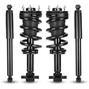 4PCS Front & Rear Left and Right Side Struts w/Coil Springs Shock Absorbers for Chevrolet Silverado 1500, GMC Sierra 1500 2007 2008 2009 2010 2011 2012 2013 Replace for 139105 4345074 911533 189105